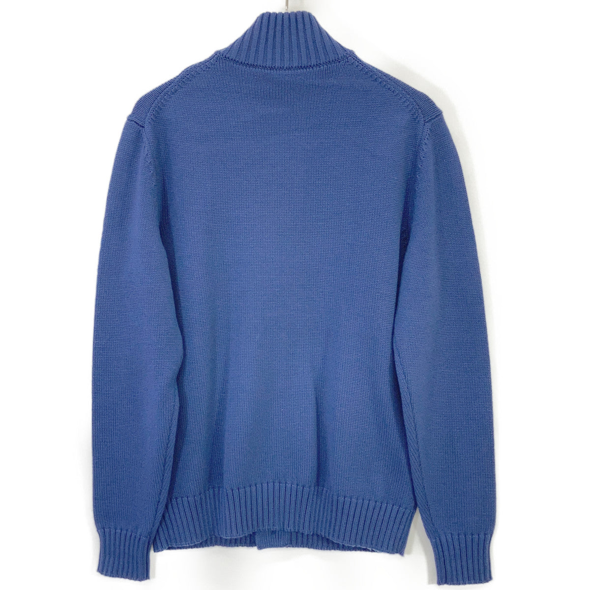 ZANONE Blue 5G Wool Stand Collar Chioto Cardigan Size 48