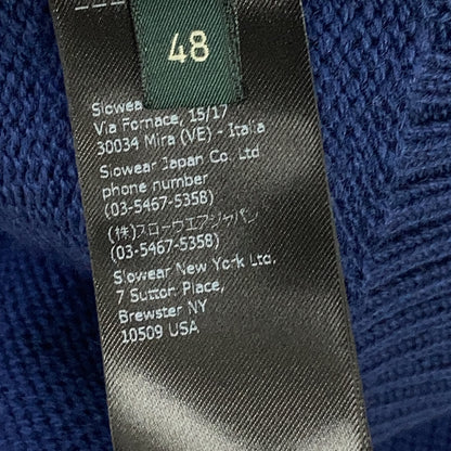 ZANONE Blue 5G Wool Stand Collar Chioto Cardigan Size 48