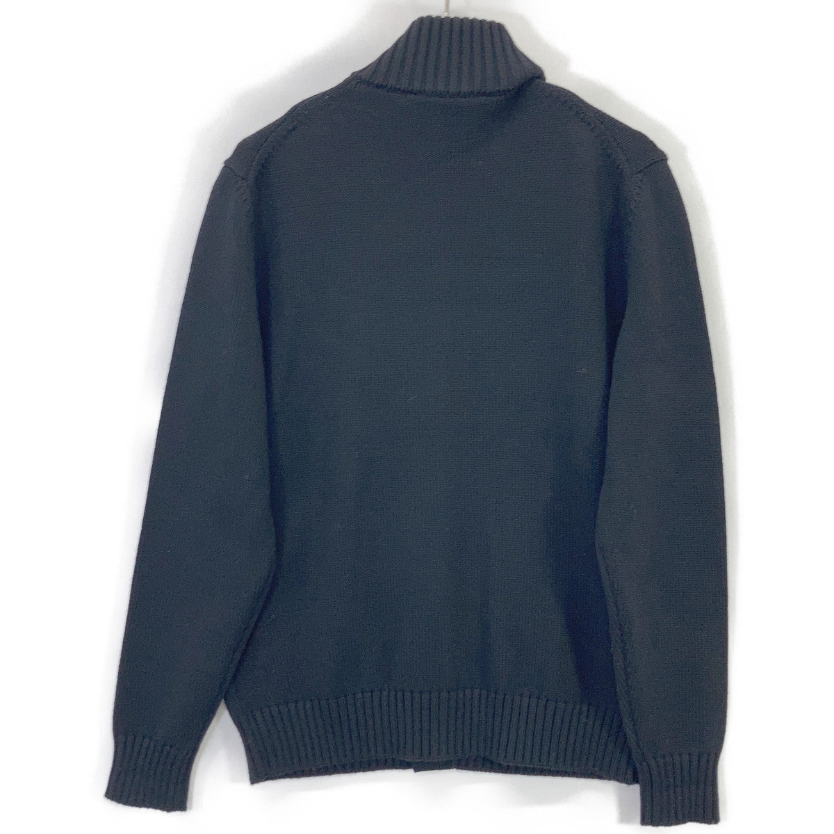 ZANONE Black 5G Wool Stand Collar Chioto Cardigan Size 48