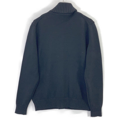 ZANONE Black 5G Wool Stand Collar Chioto Cardigan Size 48