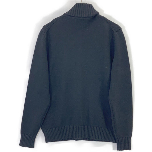 ZANONE Black 5G Wool Stand Collar Chioto Cardigan Size 48