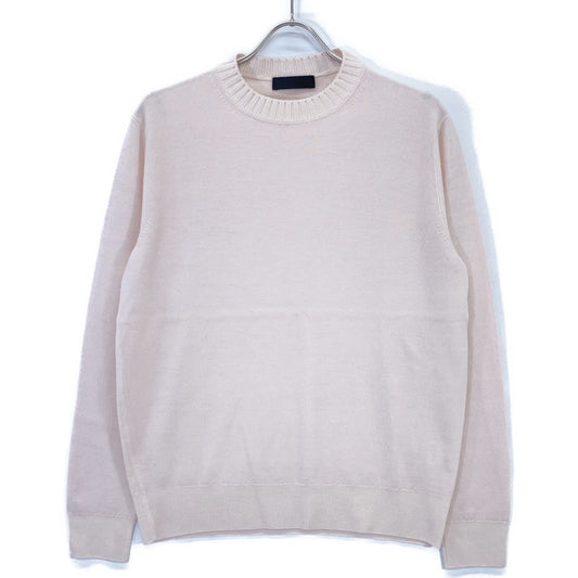 Cruciani Light Pink 27x9 Gauge Wool Crew Neck Knit