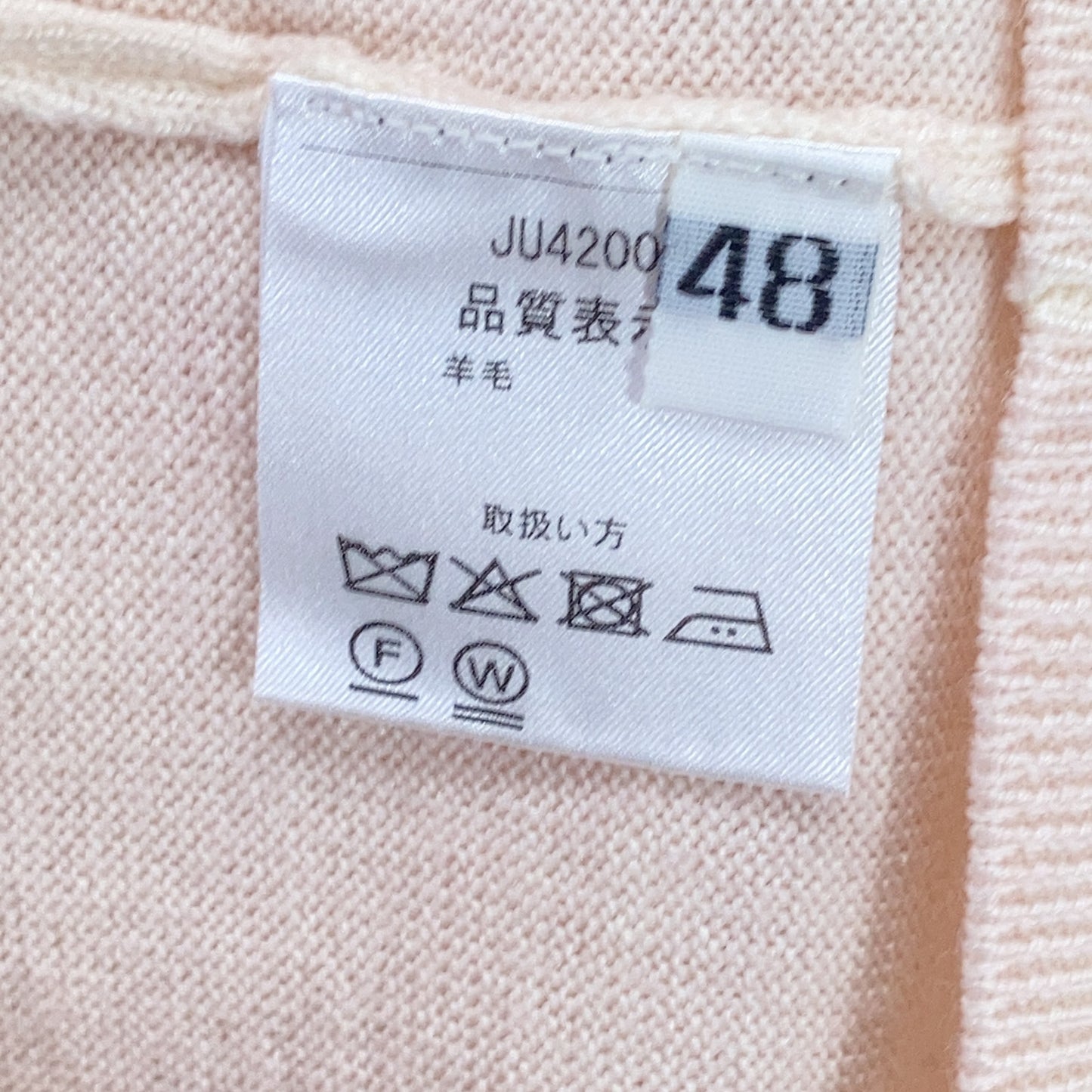 Cruciani Light Pink 27x9 Gauge Wool Crew Neck Knit