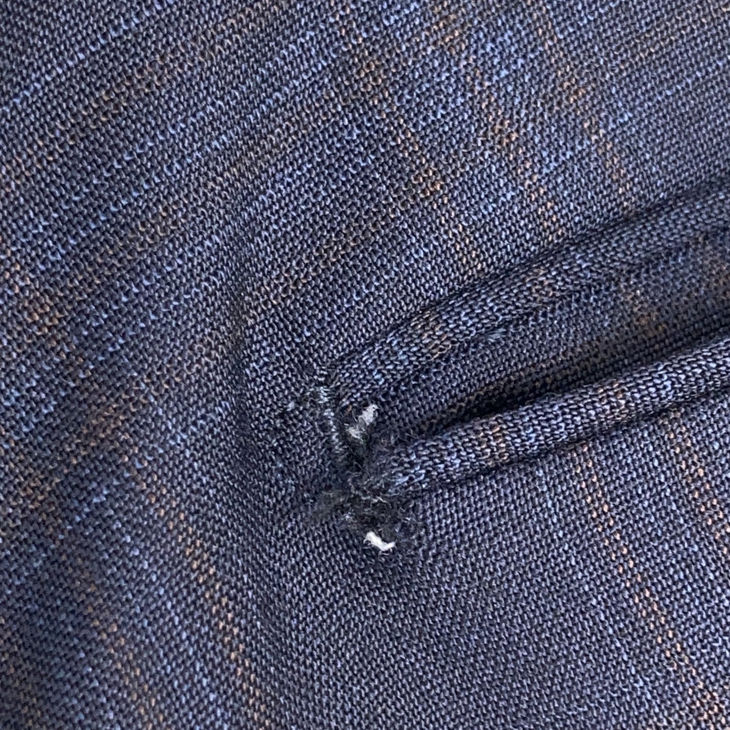 PT TORINO Navy Check Washable Wool Super Slim Slacks Size 46