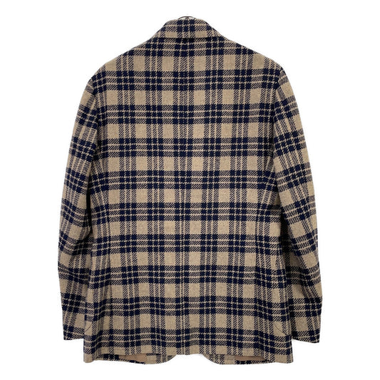 Stile Latino Navy Beige Wool Nylon Check Jacket Size 46