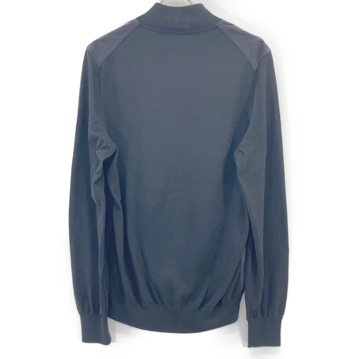 GRAN SASSO Black High-Gauge Cotton Zip Blouson Size 52