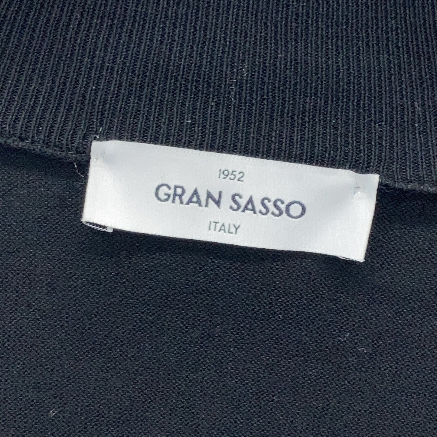GRAN SASSO Black High-Gauge Cotton Zip Blouson Size 52