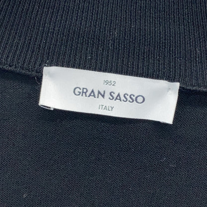 GRAN SASSO Black High-Gauge Cotton Zip Blouson Size 52