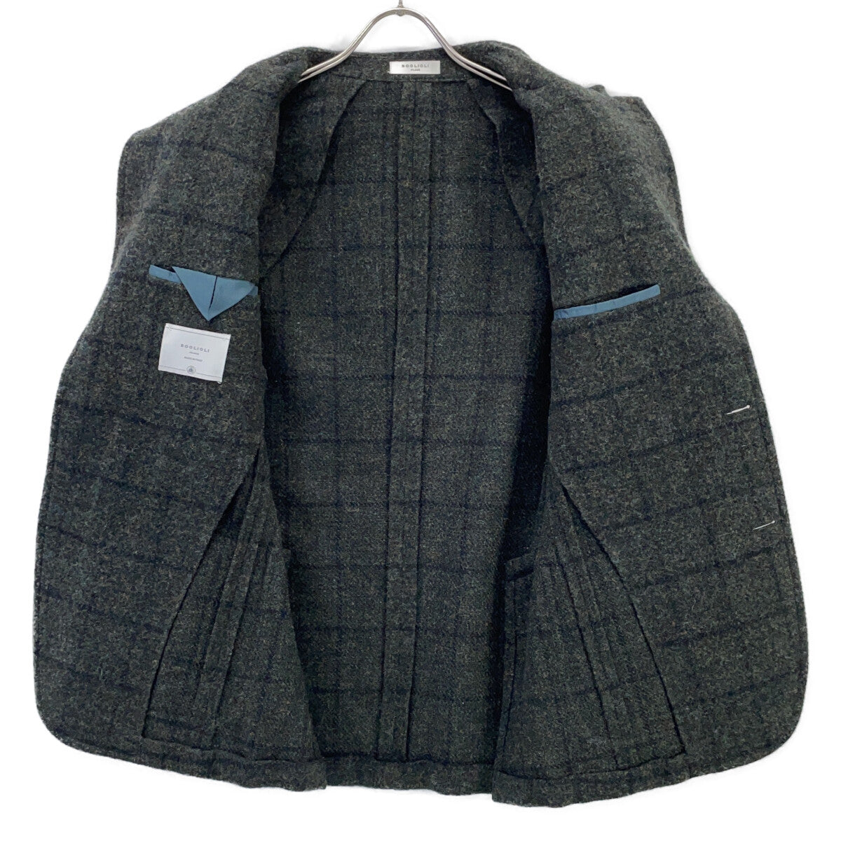 BOGLIOLI G1402E Khaki Grey Wool 2B K Jacket Size 44