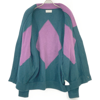 TAUPE FW21 Green Wool Strain Argyle Cardigan Size 03