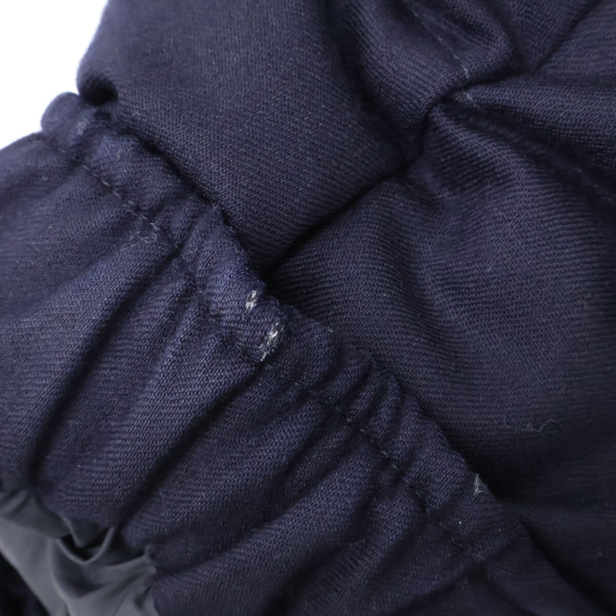 MONCLER MONTGENEVRE Wool Hooded Down Jacket Navy Blue Size 3