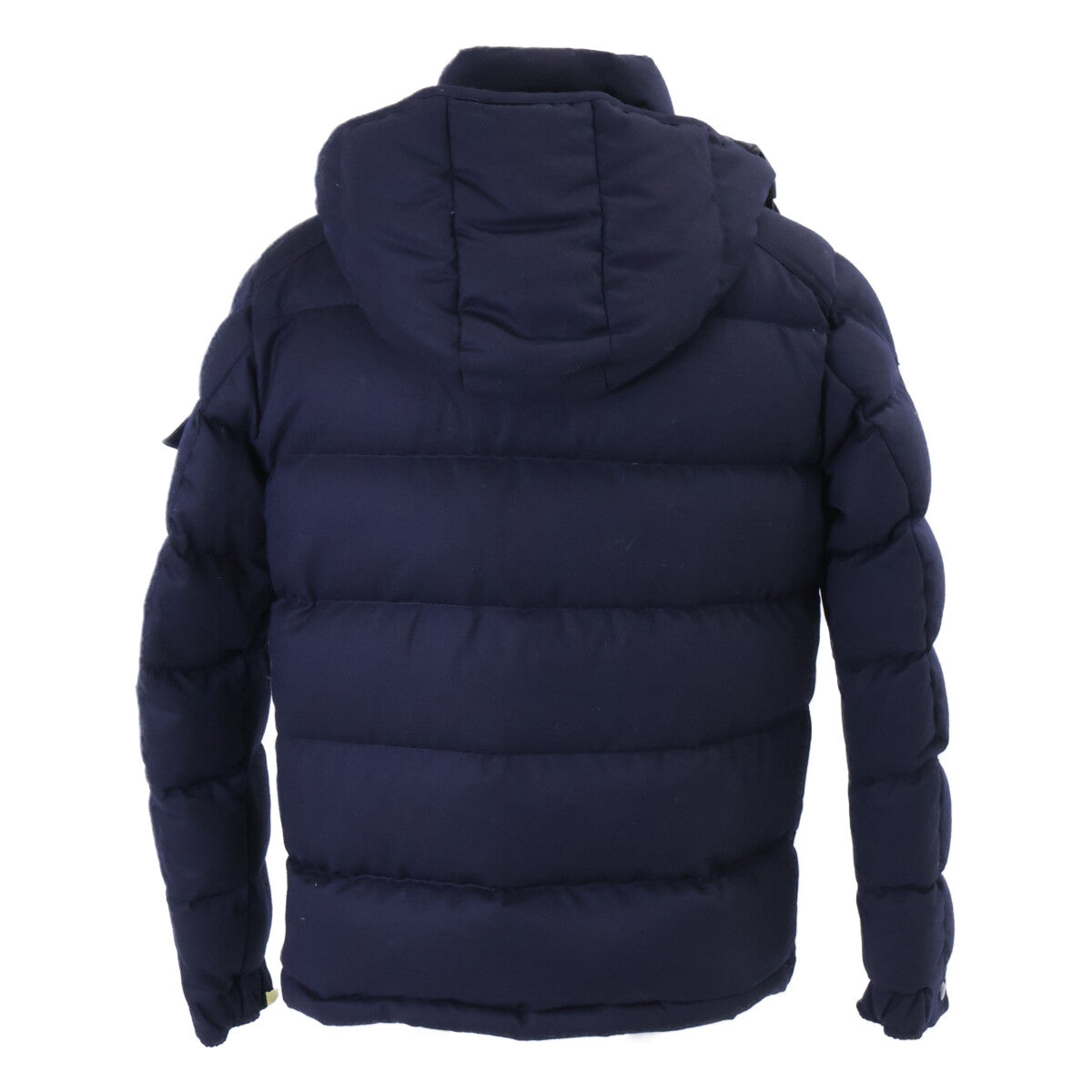 MONCLER MONTGENEVRE Wool Hooded Down Jacket Navy Blue Size 3