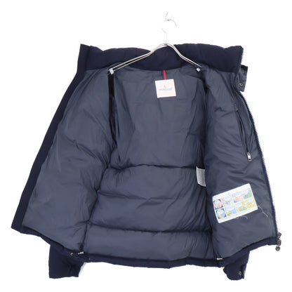 MONCLER MONTGENEVRE Wool Hooded Down Jacket Navy Blue Size 3