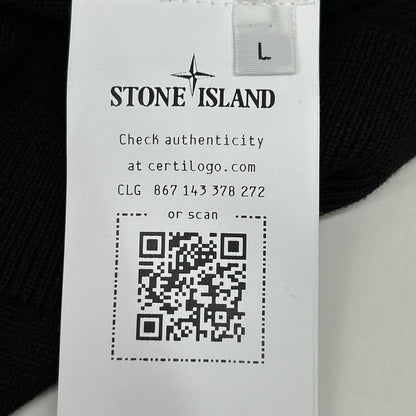 STONE ISLAND 25 K1S155100053 Black Knit Sweater Size L