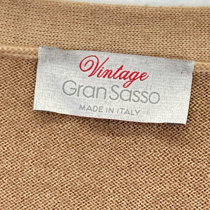 GRAN SASSO Beige VINTEGE Wool Garment Dyed Cardigan Size 50
