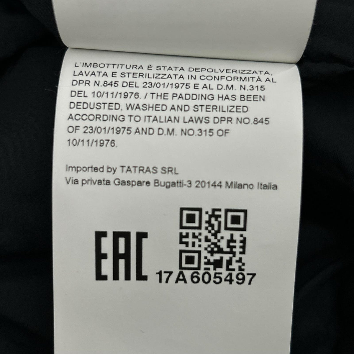TATRAS MTAT21A4568-D BORBORE Down Jacket Navy Size 03