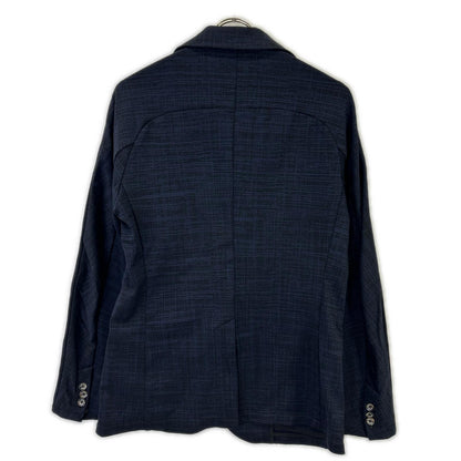 1piu1uguale3 Navy Nylon Stretch Tailored Jacket Size 46
