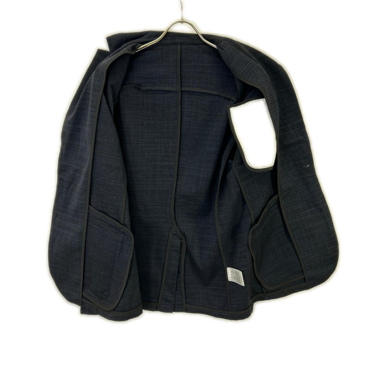 1piu1uguale3 Navy Nylon Stretch Tailored Jacket Size 46