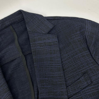 1piu1uguale3 Navy Nylon Stretch Tailored Jacket Size 46