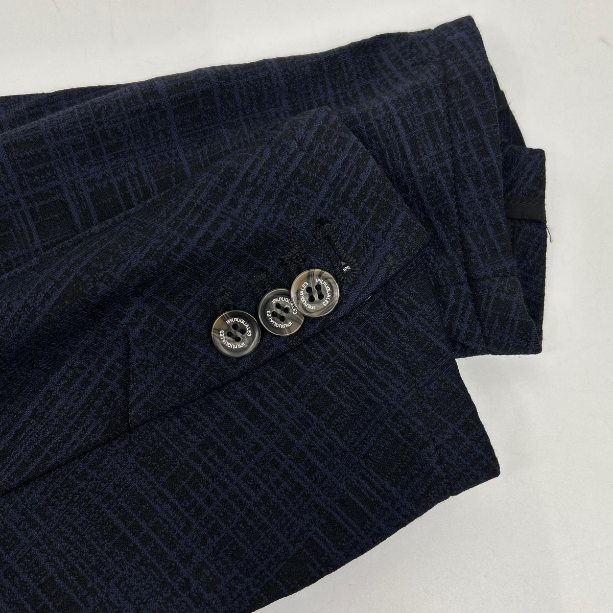 1piu1uguale3 Navy Nylon Stretch Tailored Jacket Size 46