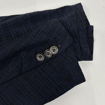 1piu1uguale3 Navy Nylon Stretch Tailored Jacket Size 46