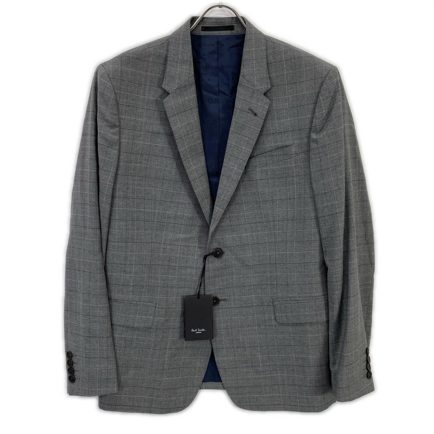 PaulSmith Gray Check Wool Tailored Fit Suit Set Size 40/50