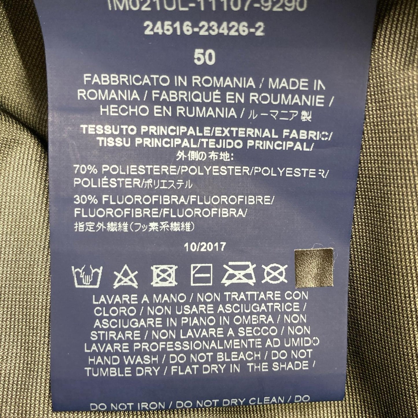 HERNO Navy IM021UL Gore-Tex Laminar Balmacaan Coat Size 50