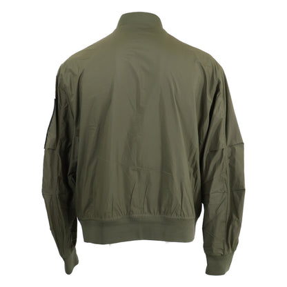 MONCLER BHARANI Khaki Nylon Bomber Jacket Size 2
