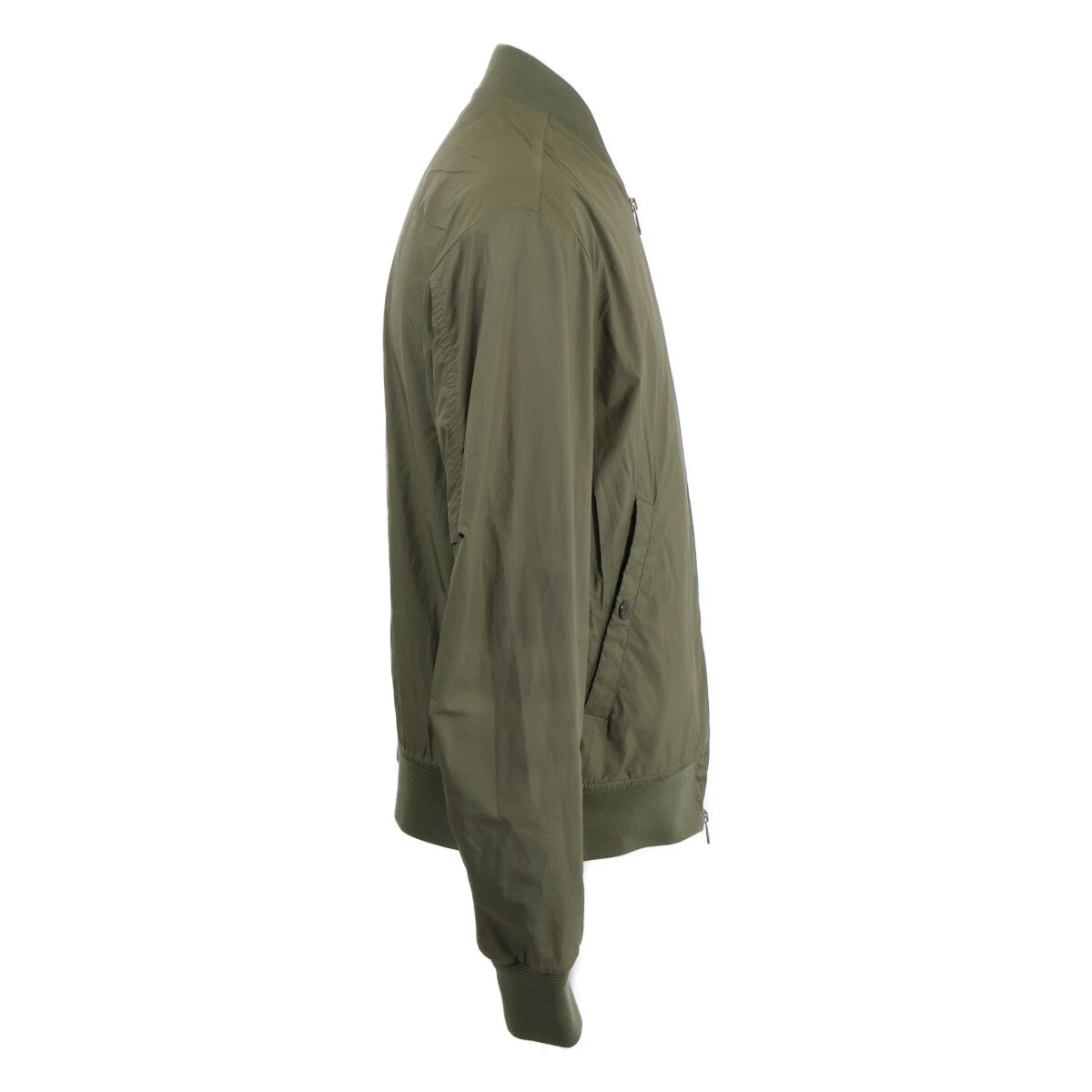 MONCLER BHARANI Khaki Nylon Bomber Jacket Size 2