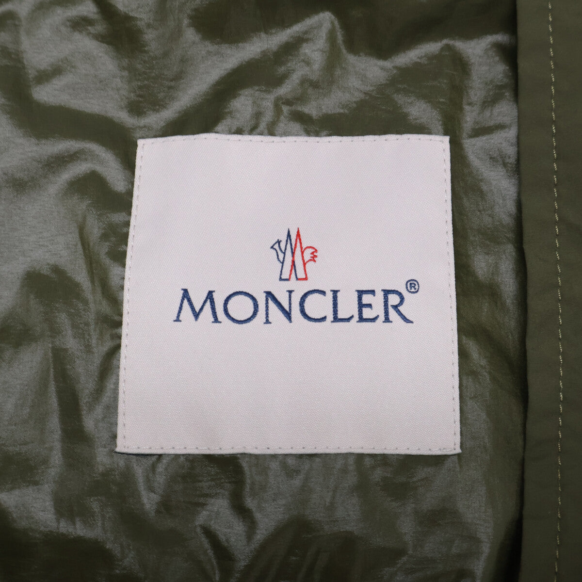 MONCLER BHARANI Khaki Nylon Bomber Jacket Size 2