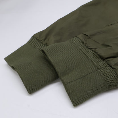 MONCLER BHARANI Khaki Nylon Bomber Jacket Size 2