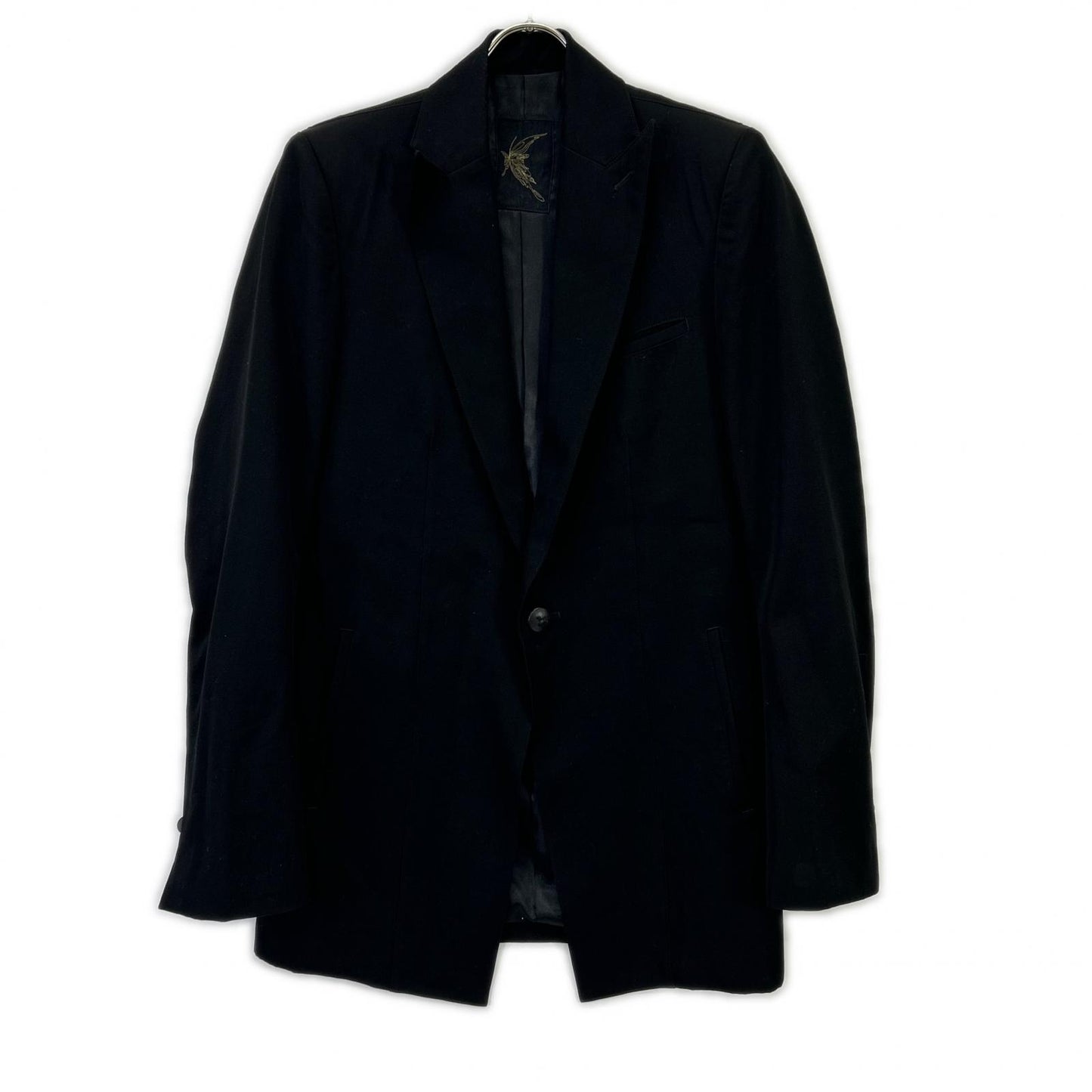 kiryuyrik Black Wool Peaked Lapel Jacket Size S