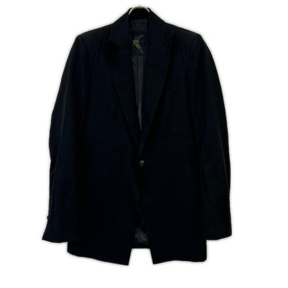 kiryuyrik Black Wool Peaked Lapel Jacket Size S