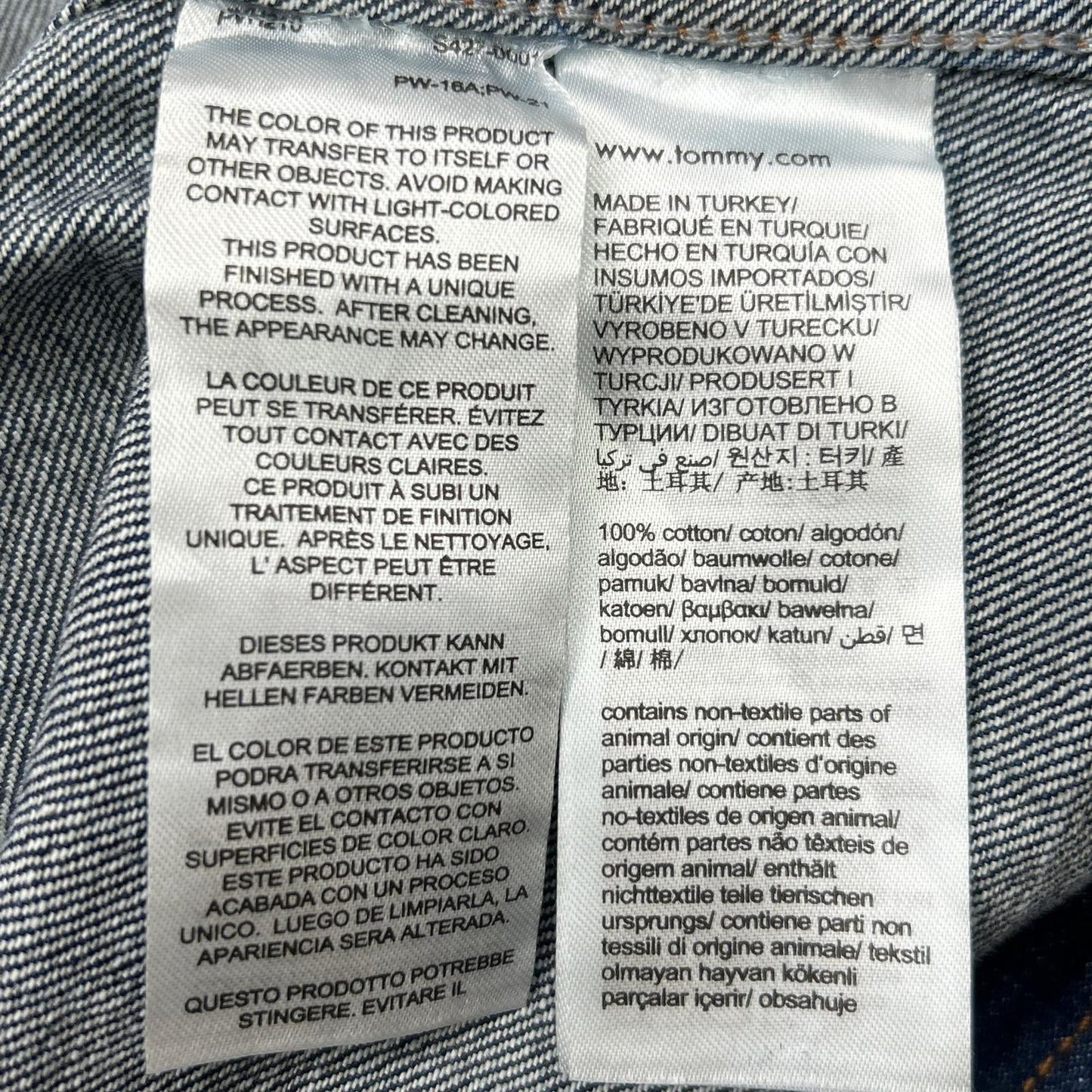 TOMMYHILFIGER Indigo MW40374 Denim Chore Jacket Size M