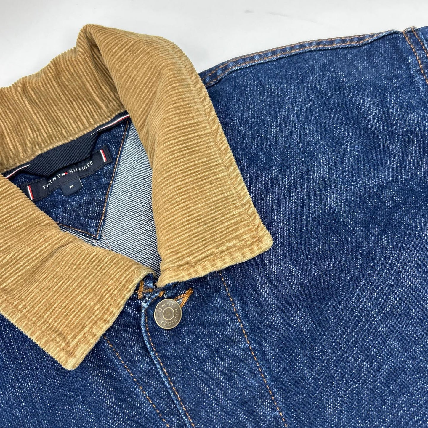 TOMMYHILFIGER Indigo MW40374 Denim Chore Jacket Size M