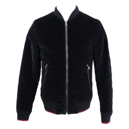 DOLCE&GABBANA Velour Quilted Blouson Jacket Black Size 44