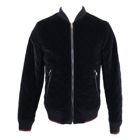 DOLCE&GABBANA Velour Quilted Blouson Jacket Black Size 44