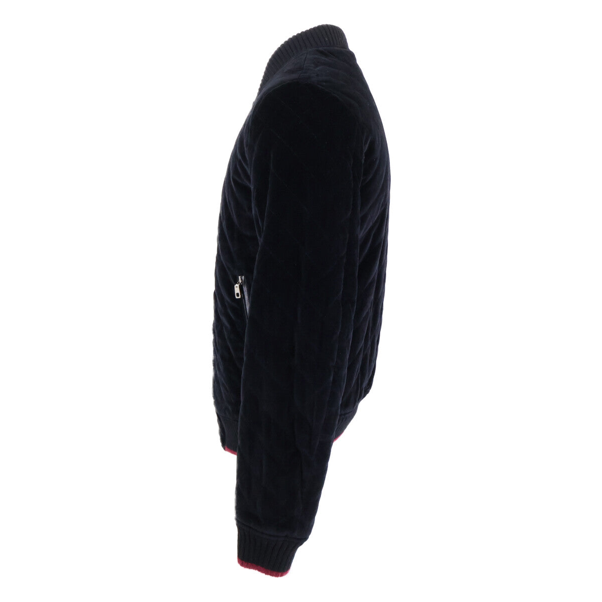 DOLCE&GABBANA Velour Quilted Blouson Jacket Black Size 44