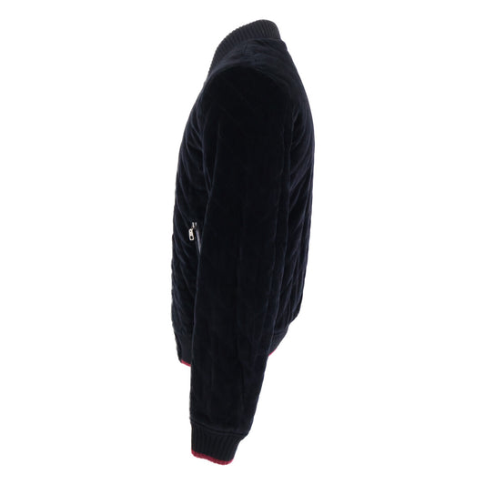 DOLCE&GABBANA Velour Quilted Blouson Jacket Black Size 44
