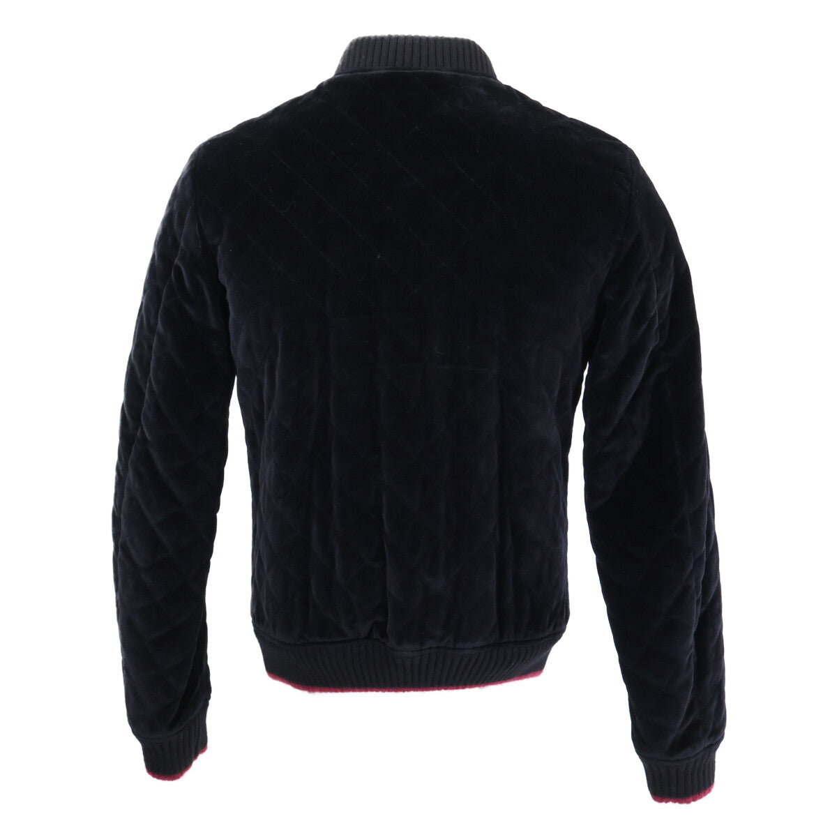 DOLCE&GABBANA Velour Quilted Blouson Jacket Black Size 44