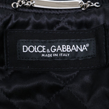 DOLCE&GABBANA Velour Quilted Blouson Jacket Black Size 44