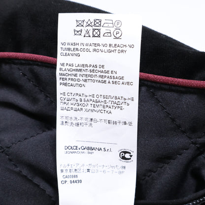 DOLCE&GABBANA Velour Quilted Blouson Jacket Black Size 44