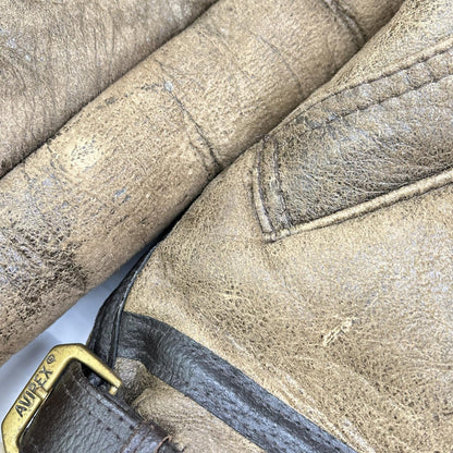 AVIREX B-3 Shearling Flight Jacket Brown Size 36