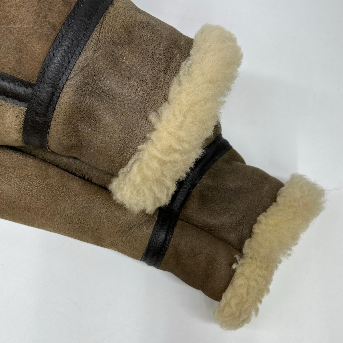 AVIREX B-3 Shearling Flight Jacket Brown Size 36