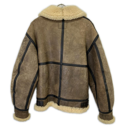 AVIREX B-3 Shearling Flight Jacket Brown Size 36