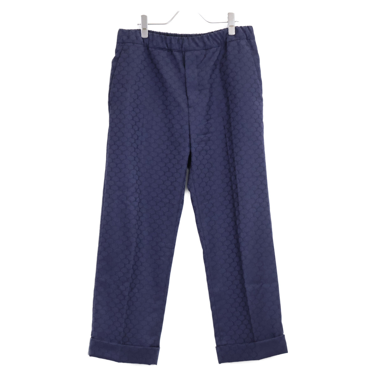 LOUIS VUITTON Monogram Drawstring Wool Slacks Navy Size 48