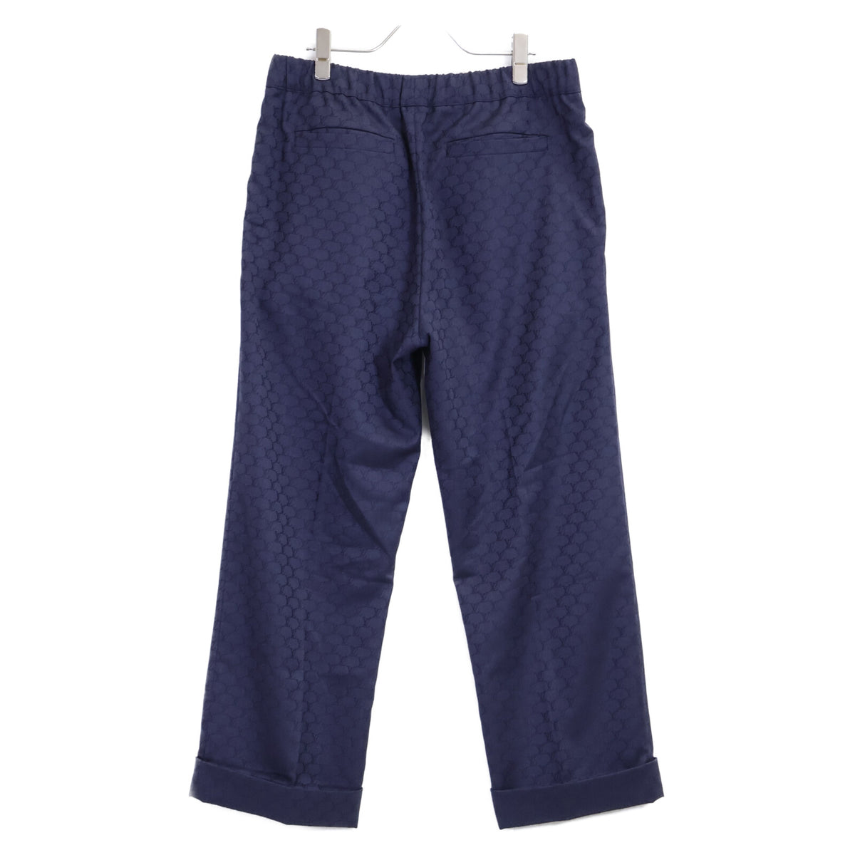 LOUIS VUITTON Monogram Drawstring Wool Slacks Navy Size 48