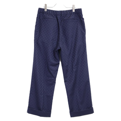 LOUIS VUITTON Monogram Drawstring Wool Slacks Navy Size 48