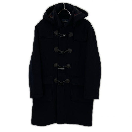 BrooksBrothers Wool Lined Check Duffle Coat Navy Size S