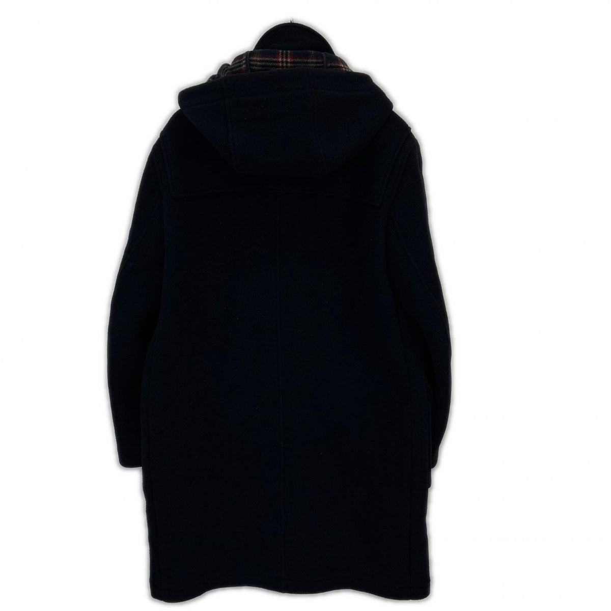 BrooksBrothers Wool Lined Check Duffle Coat Navy Size S